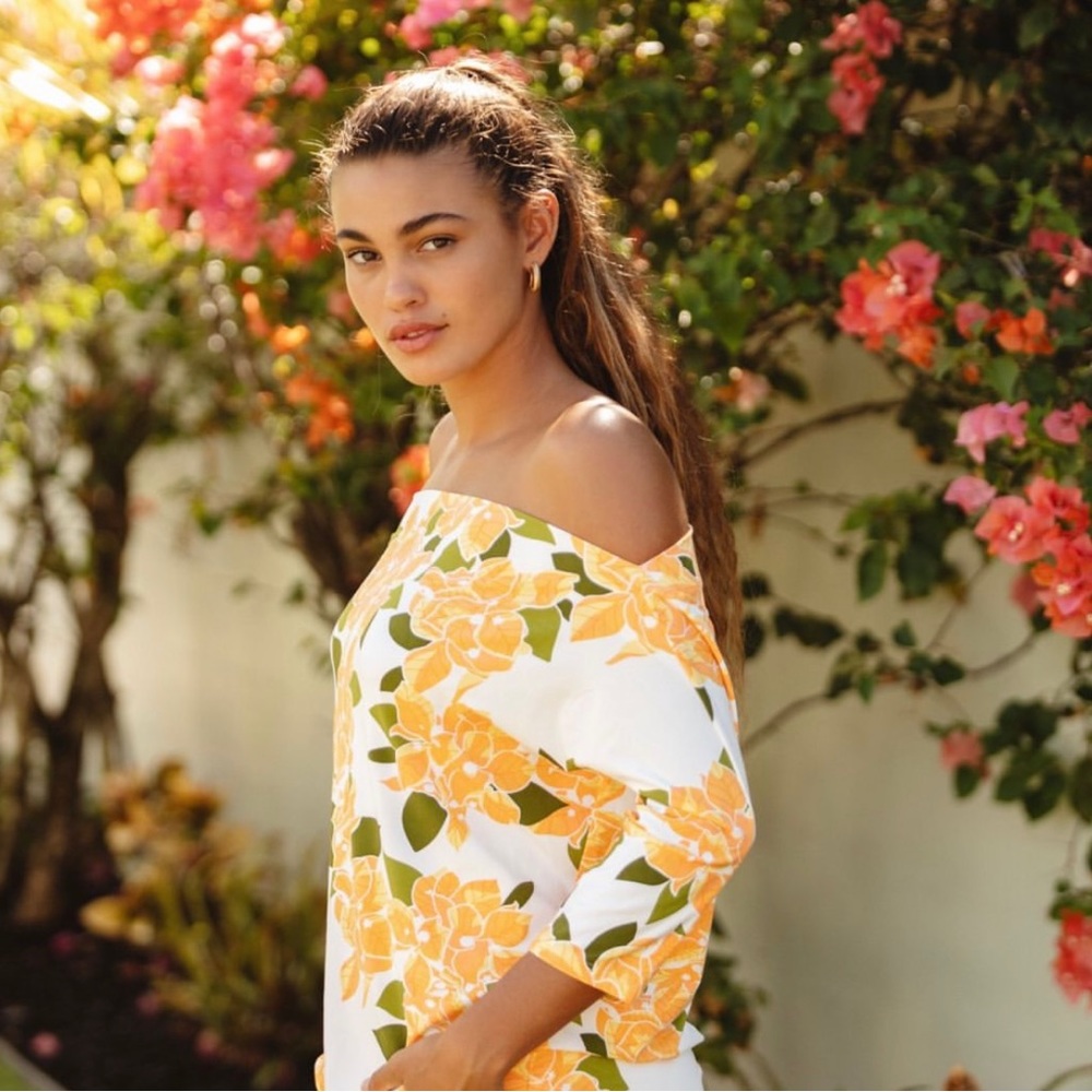 Fighting Eel Bougainvillea Blouse